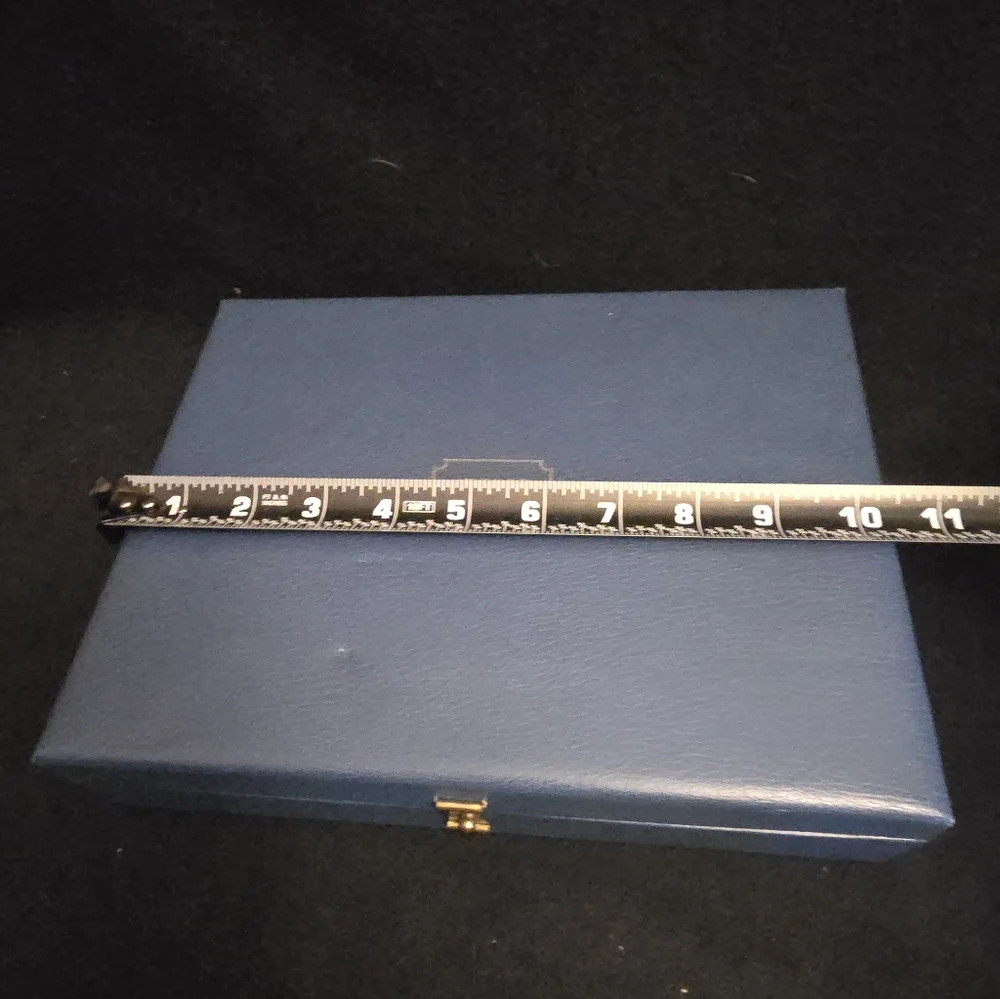 Avon Blue And Gold Jewelry Box